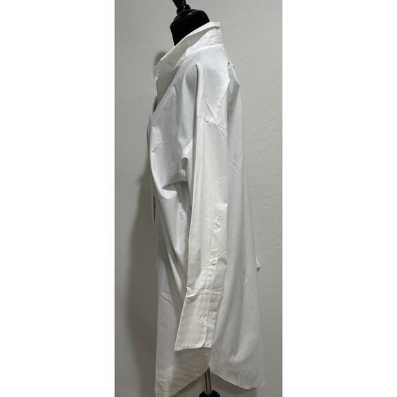 Anthropologie Maeve Maxi Tunic Buttondown Top White Size Medium NEW $168 - Picture 8 of 8